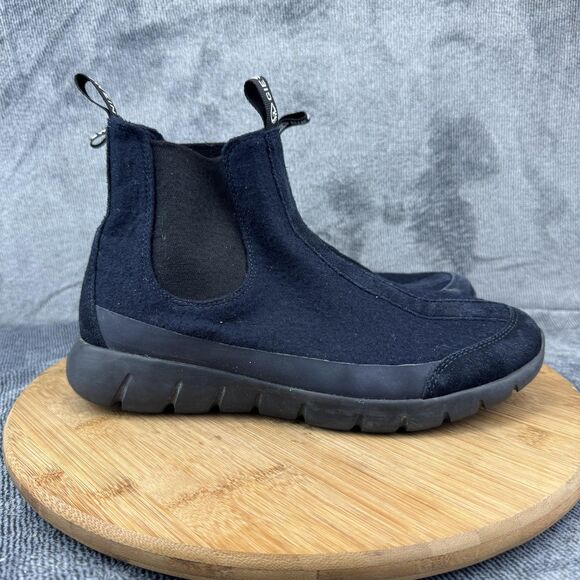 Giesswein Merino Wool Boots Womens Size 9 EU 40 Black Chelsea Slip On Ankle Warm - Picture 1 of 11